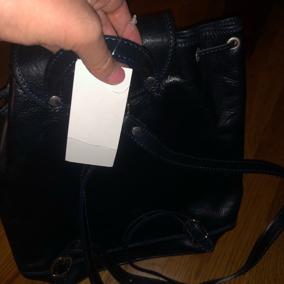 Leather backpack